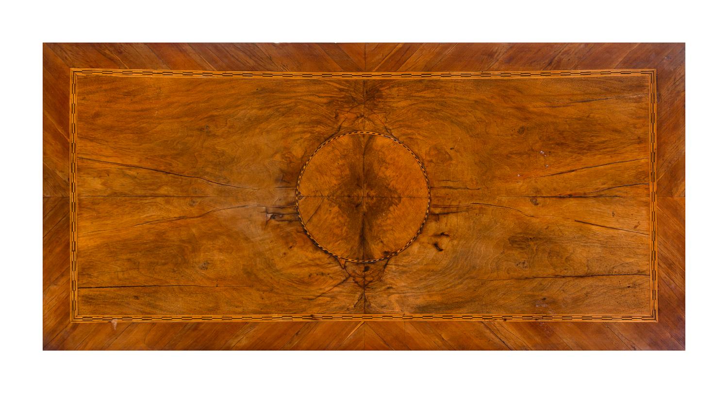 A Louis XVI Walnut and Fruitwood Marquetry Metamorphic Secretary Desk