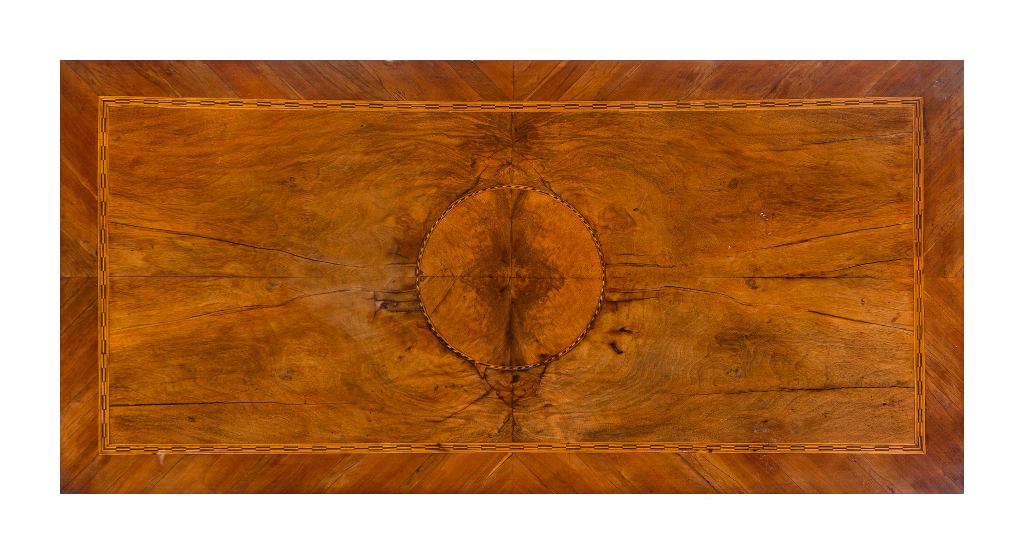 A Louis XVI Walnut and Fruitwood Marquetry Metamorphic Secretary Desk