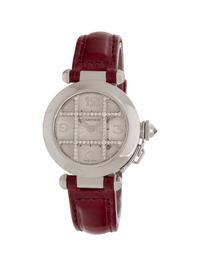 CARTIER, 18K WHITE GOLD AND DIAMOND 'PASHA DE CARTIER' WATCH