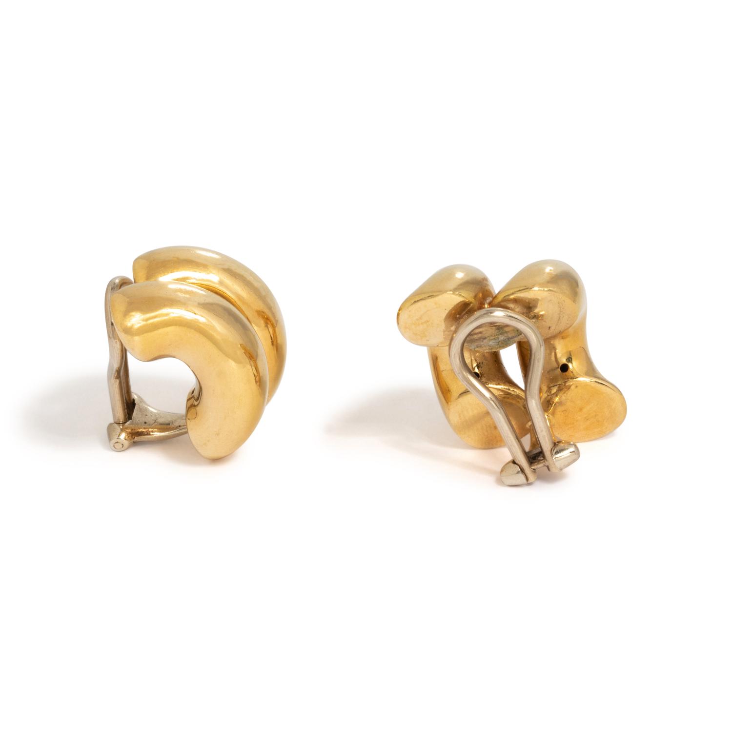 YELLOW GOLD EARCLIPS