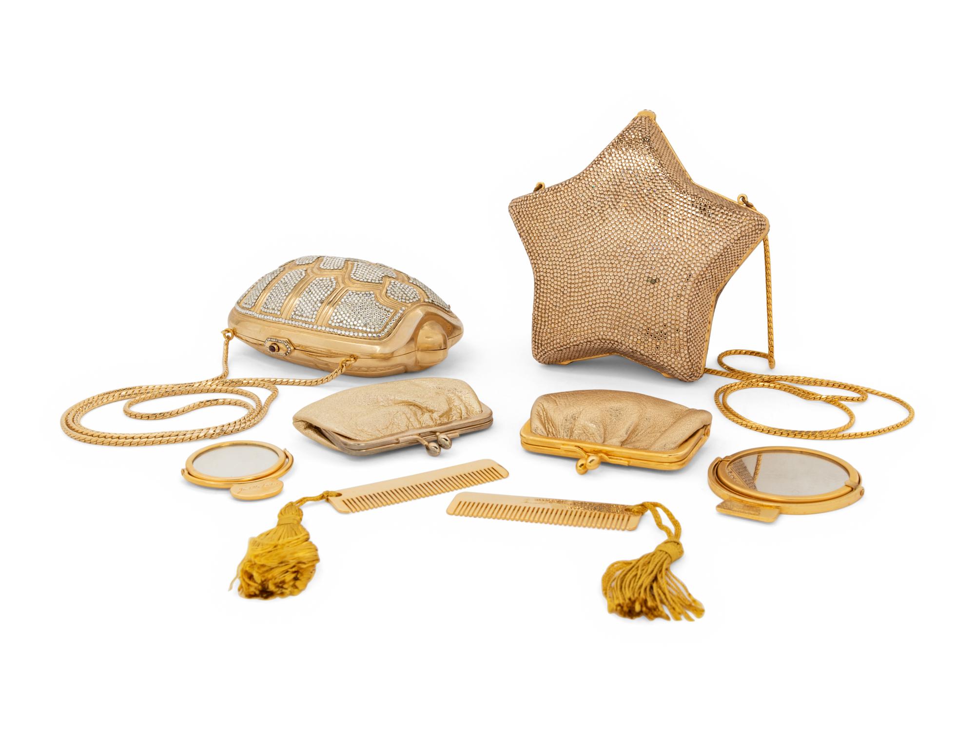 Two Judith Leiber Minaudieres: Turtle and Star