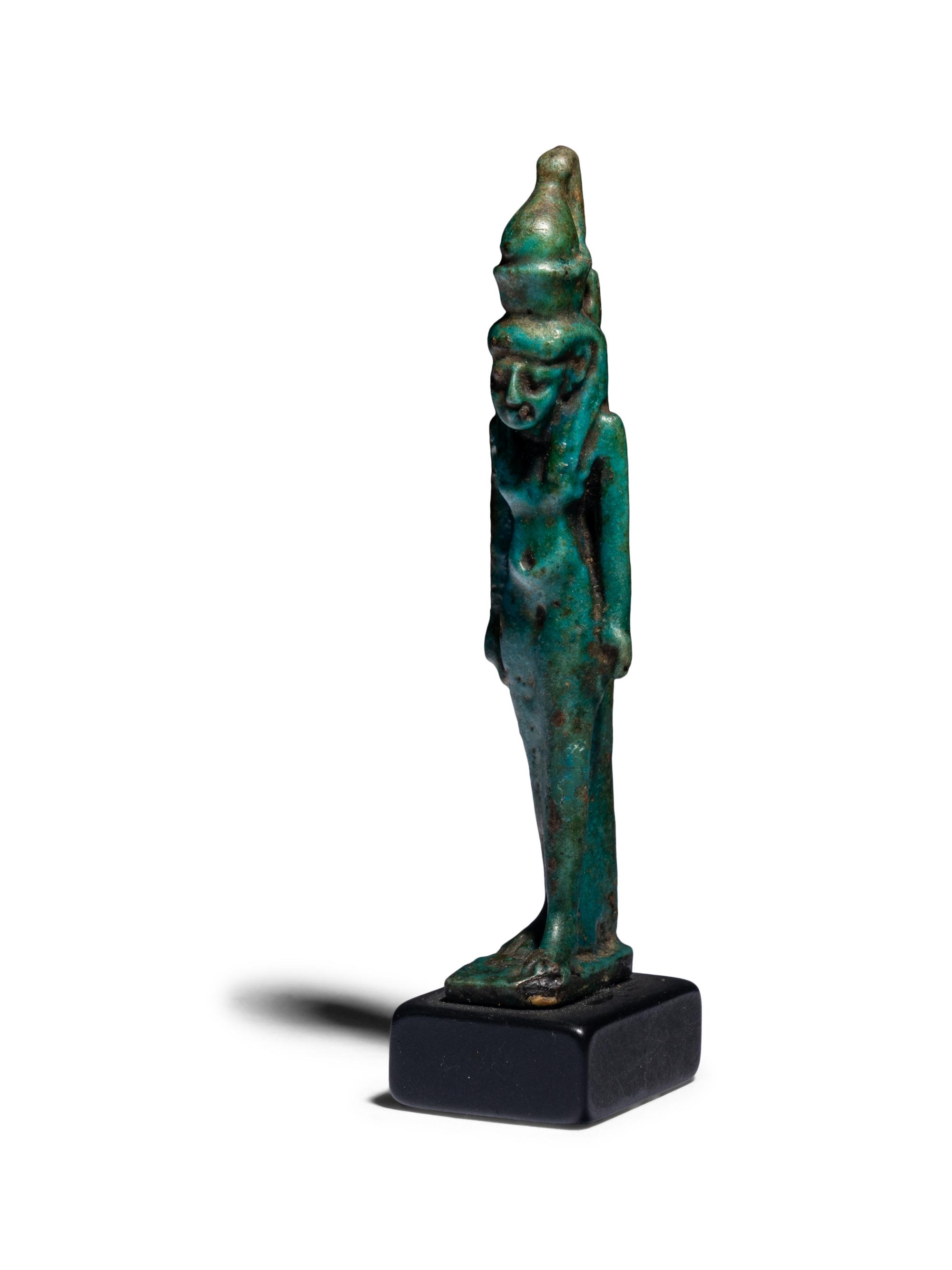 An Egyptian Faience Mut Amulet