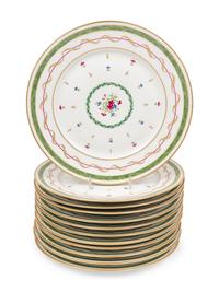 A Haviland Limoges Vieux Paris Porcelain Dinner Service Retailed by Tiffany and Co.