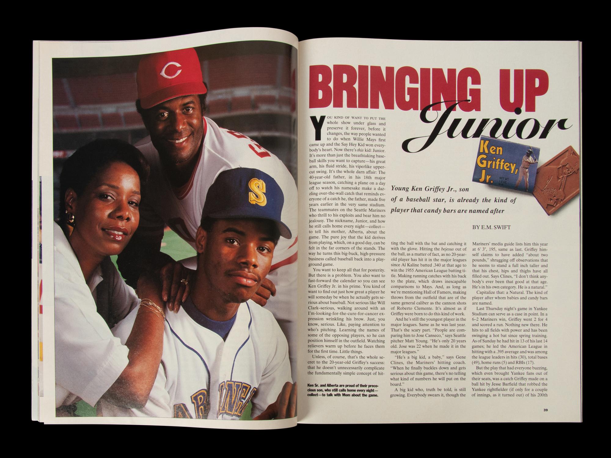 A Ken Griffey Jr. Signed Autograph May 7, 1990 Newsstand Issue of Sports Illustrated With Period Signature (Becket Authentication Services BAS Certified),