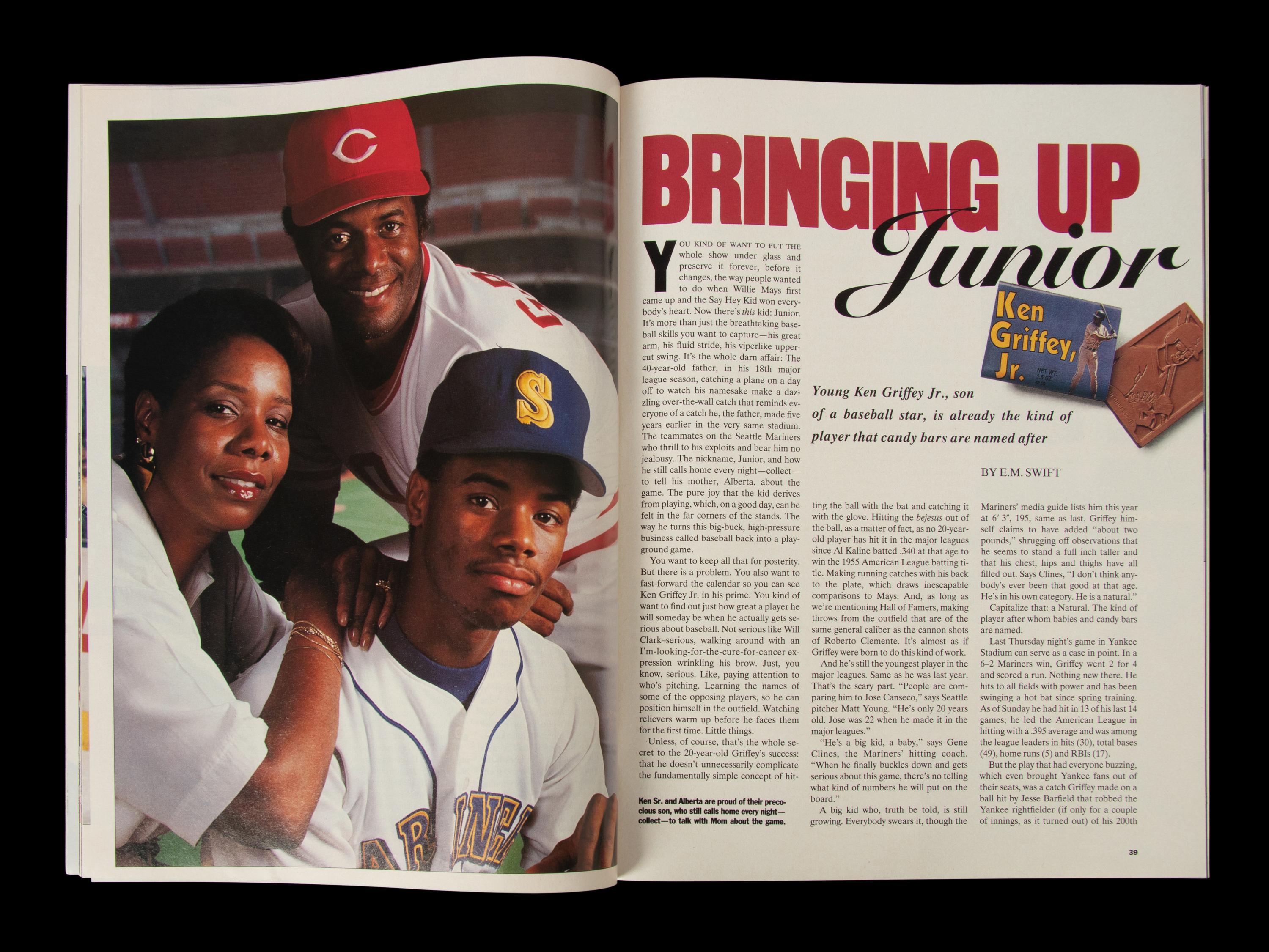 A Ken Griffey Jr. Signed Autograph May 7, 1990 Newsstand Issue of Sports Illustrated With Period Signature (Becket Authentication Services BAS Certified),