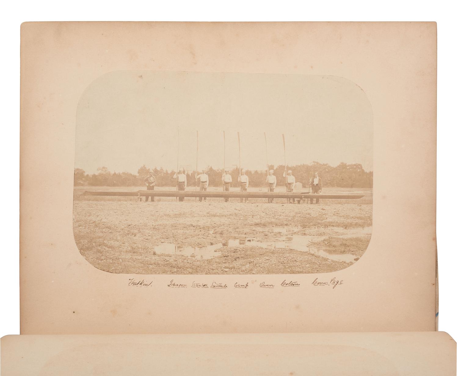 [EARLY PHOTOGRAPHY]. Trio of Yale albums, dated 1856, 1860, & 1868, ft. individual and group portraits, scenes around campus, and inscriptions from classmates incl. many soldiers.