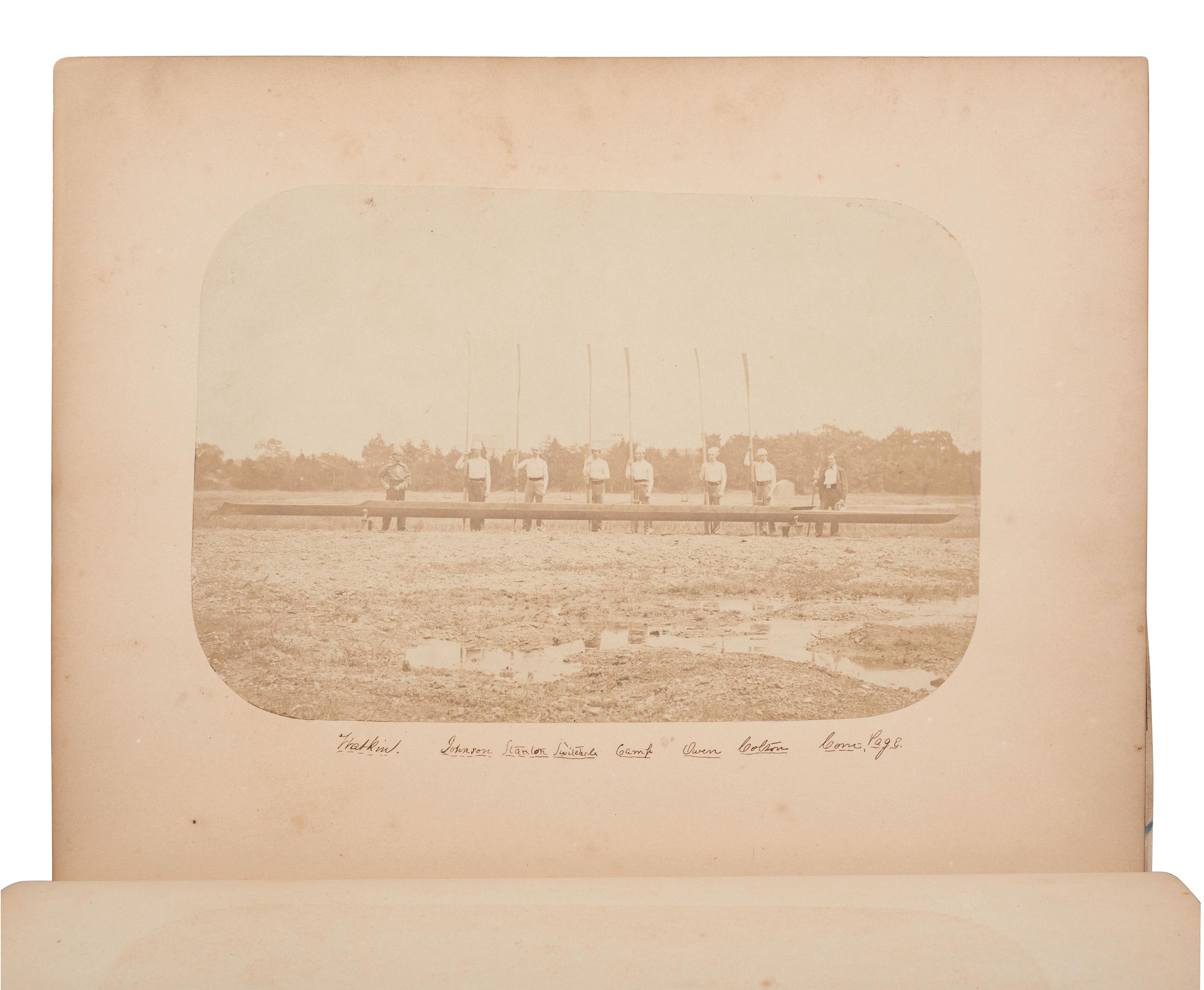 [EARLY PHOTOGRAPHY]. Trio of Yale albums, dated 1856, 1860, & 1868, ft. individual and group portraits, scenes around campus, and inscriptions from classmates incl. many soldiers.