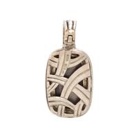 David Yurman, Sterling Silver Abalone Mother-of-Pearl, and Diamond Pendant