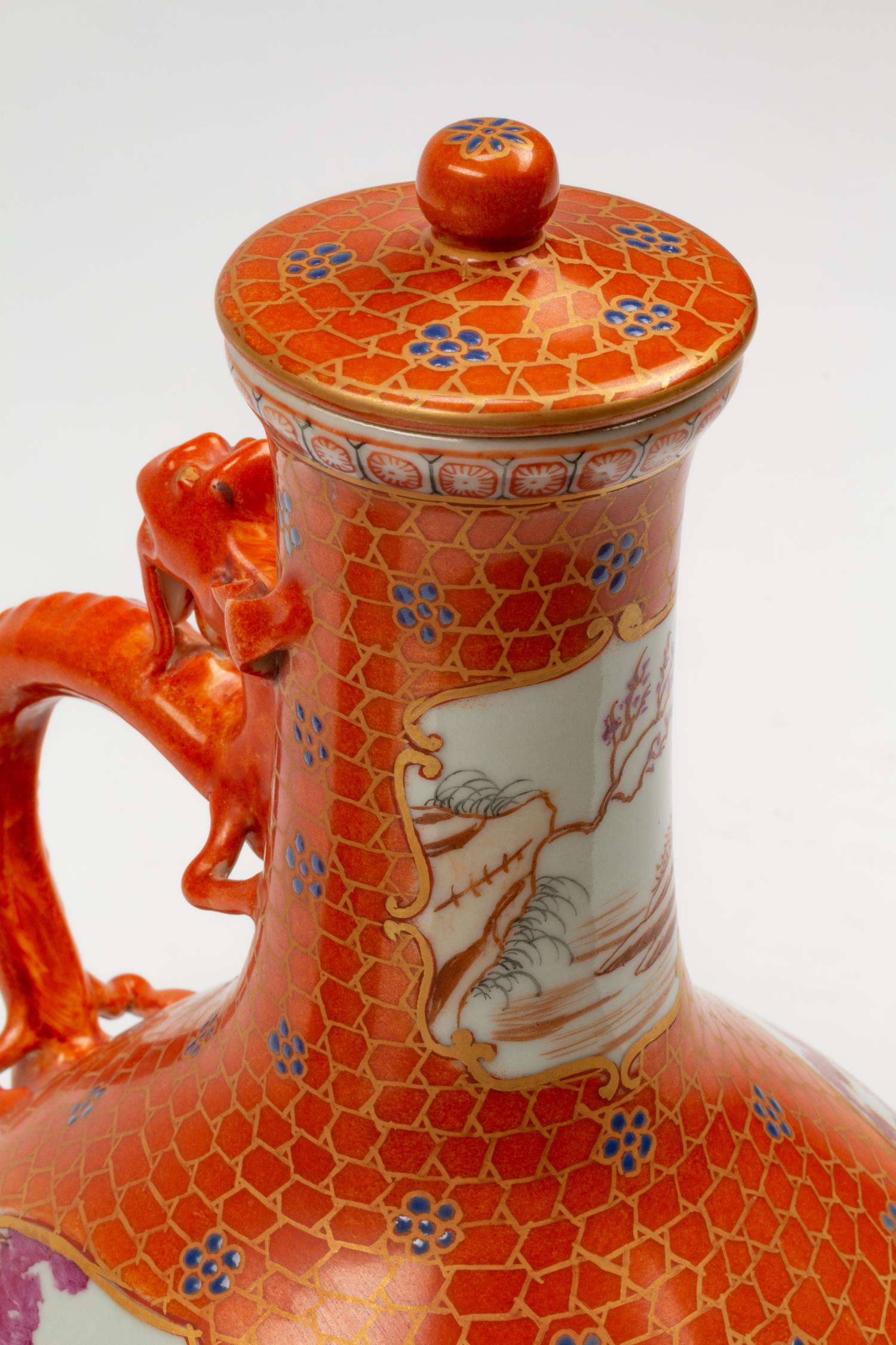 A Pair of Chinese Export Porcelain 'Dragon Motif' Water Pots and Covers