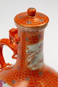 A Pair of Chinese Export Porcelain 'Dragon Motif' Water Pots and Covers