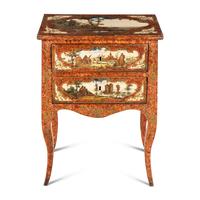 An Italian Polychrome Painted and Decoupage Side Table
