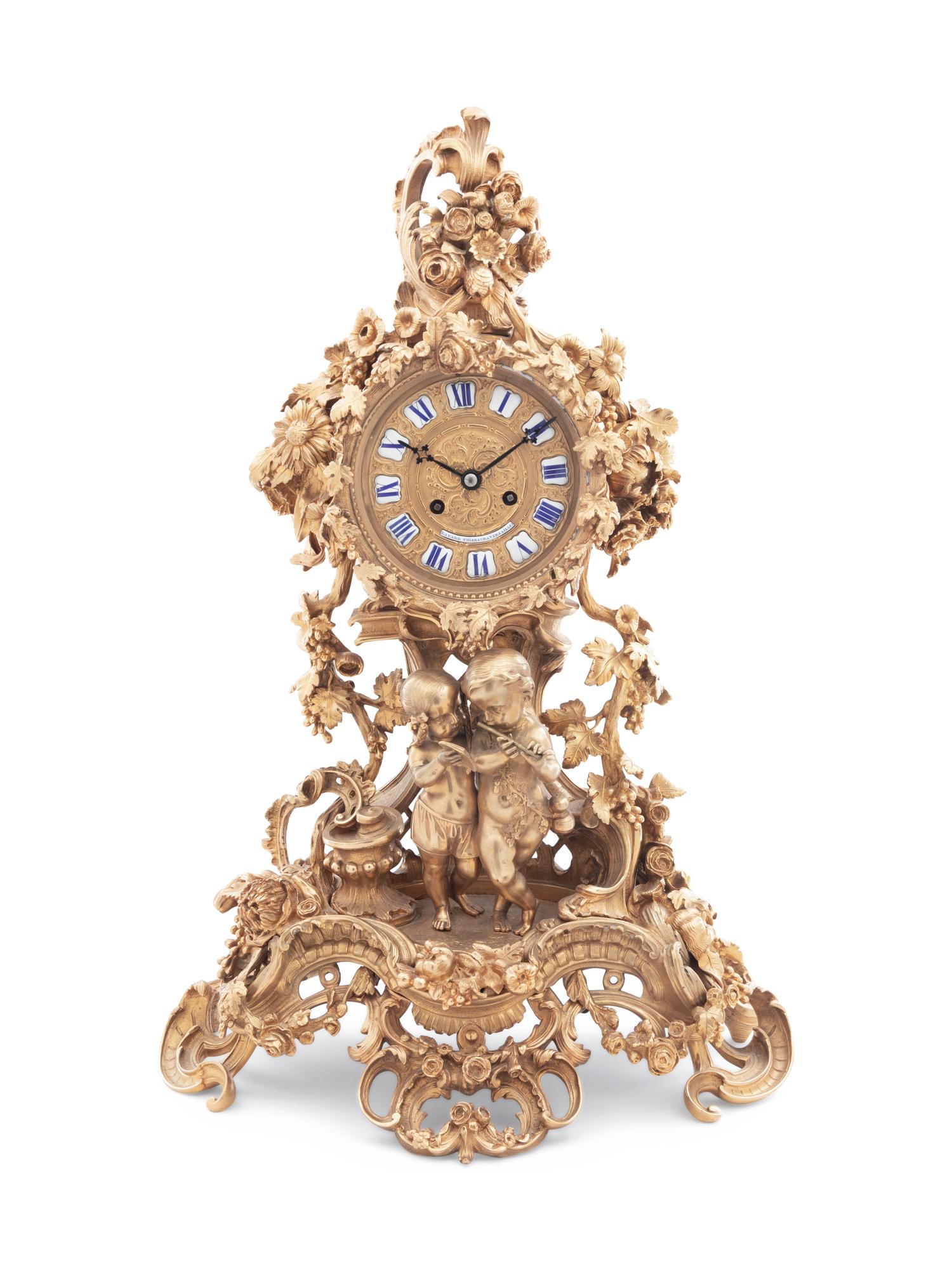 A French Gilt Bronze Mantel Clock