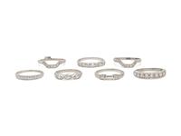 COLLECTION OF STACKING DIAMOND RINGS