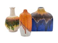Three Drip-Glaze Vases Bitossi / Raymor