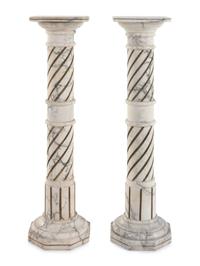 A Pair of Marble Pedestals