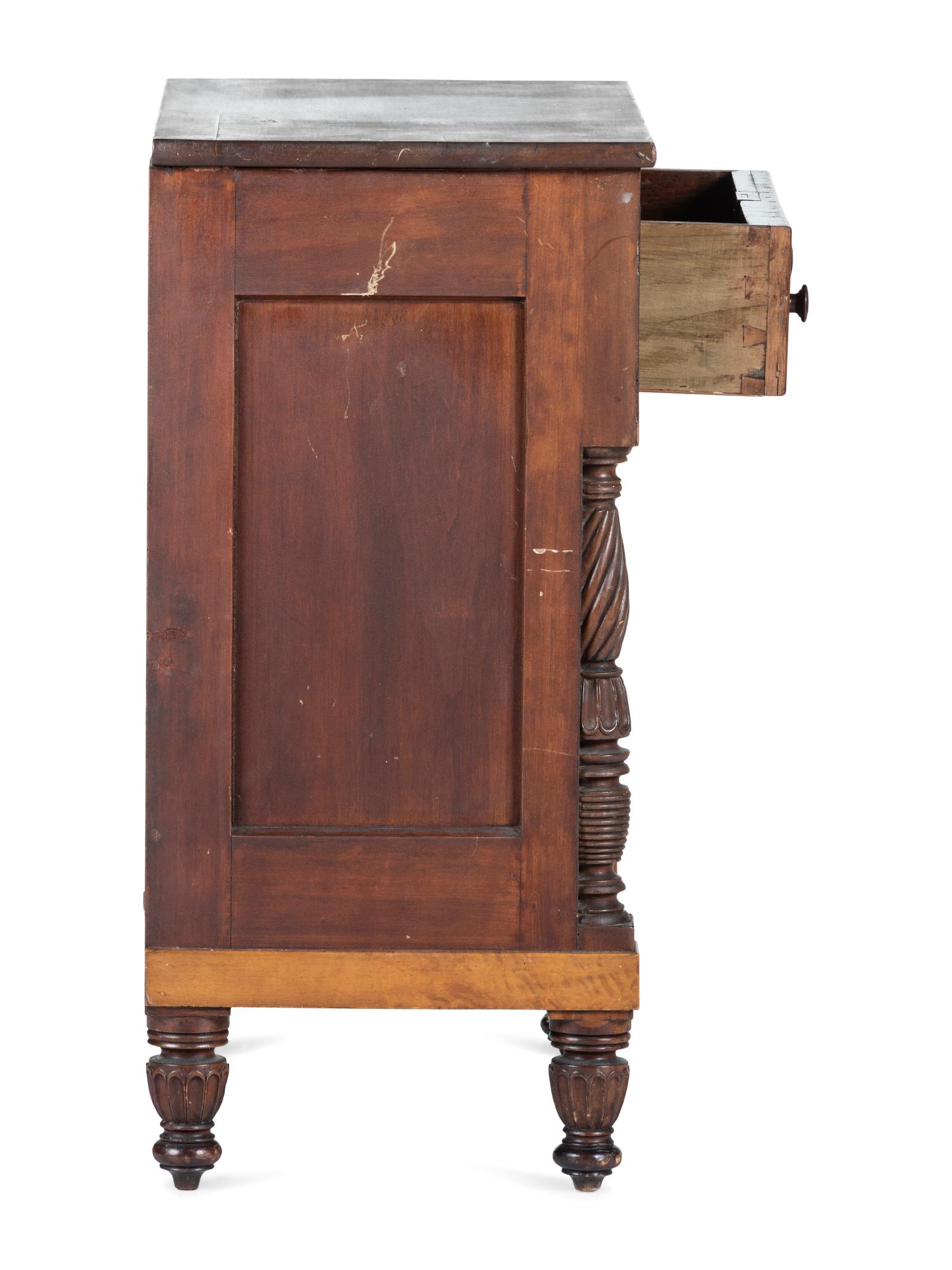 A Classical Maple and Cherrywood Diminutive Cabinet