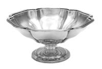 An American Silver Footed Bowl, Dominick & Haff, New York, NY, having a scalloped body with a reeded border, retailed by Bailey, Banks