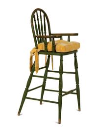 An American Painted Windsor Child's High Chair — 19TH CENTURY