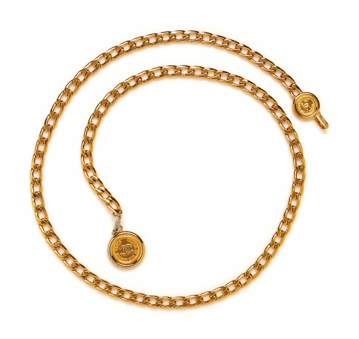 Chanel Logo Medallion Belt, 1990s