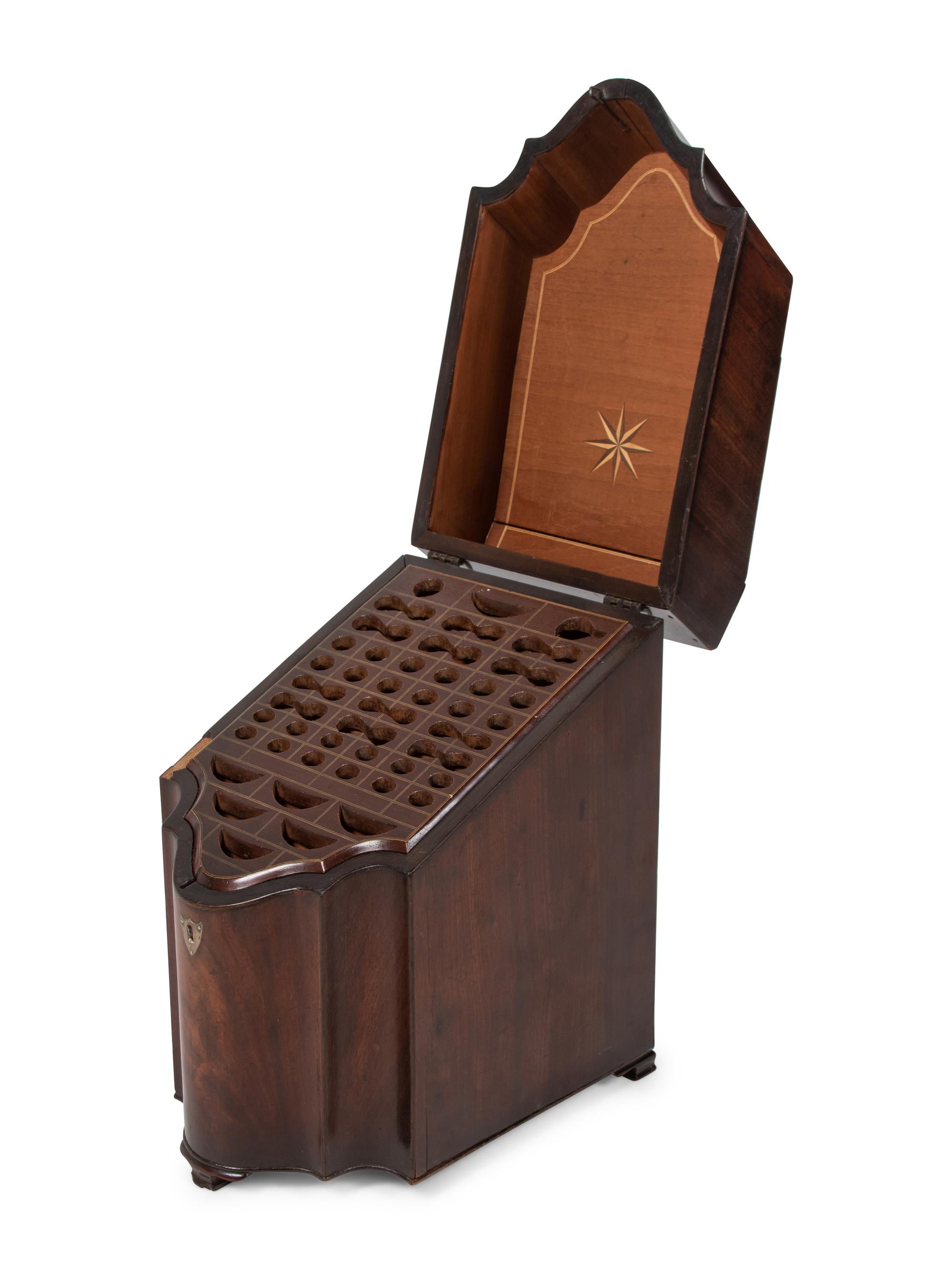 A George III Mahogany Cutlery Box