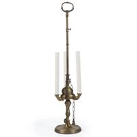 A French Brass Three-Light Bouillotte Lamp