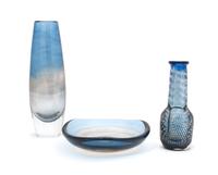 A Set of Three Orrefors Kraka Vessels Height of tallest 12 3/4 inches. — SVEN PALQUIST