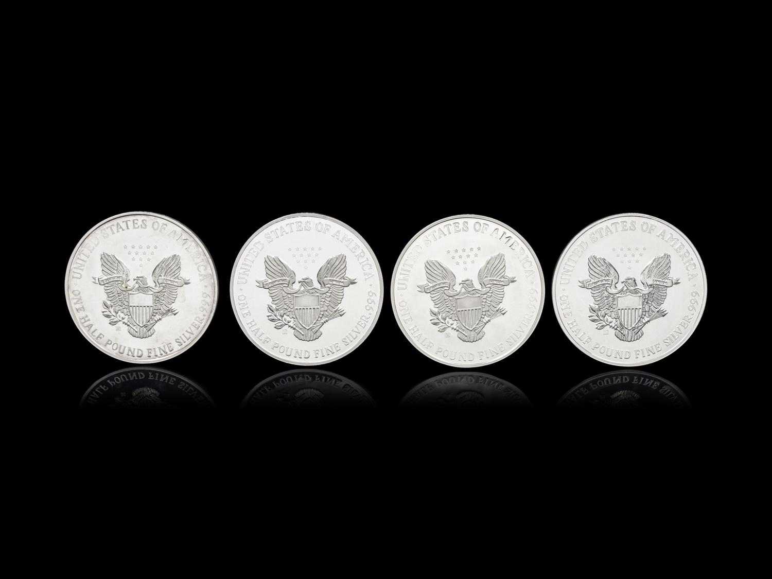 [PRIVATE ISSUE] Four 1/2-Pound Silver Rounds