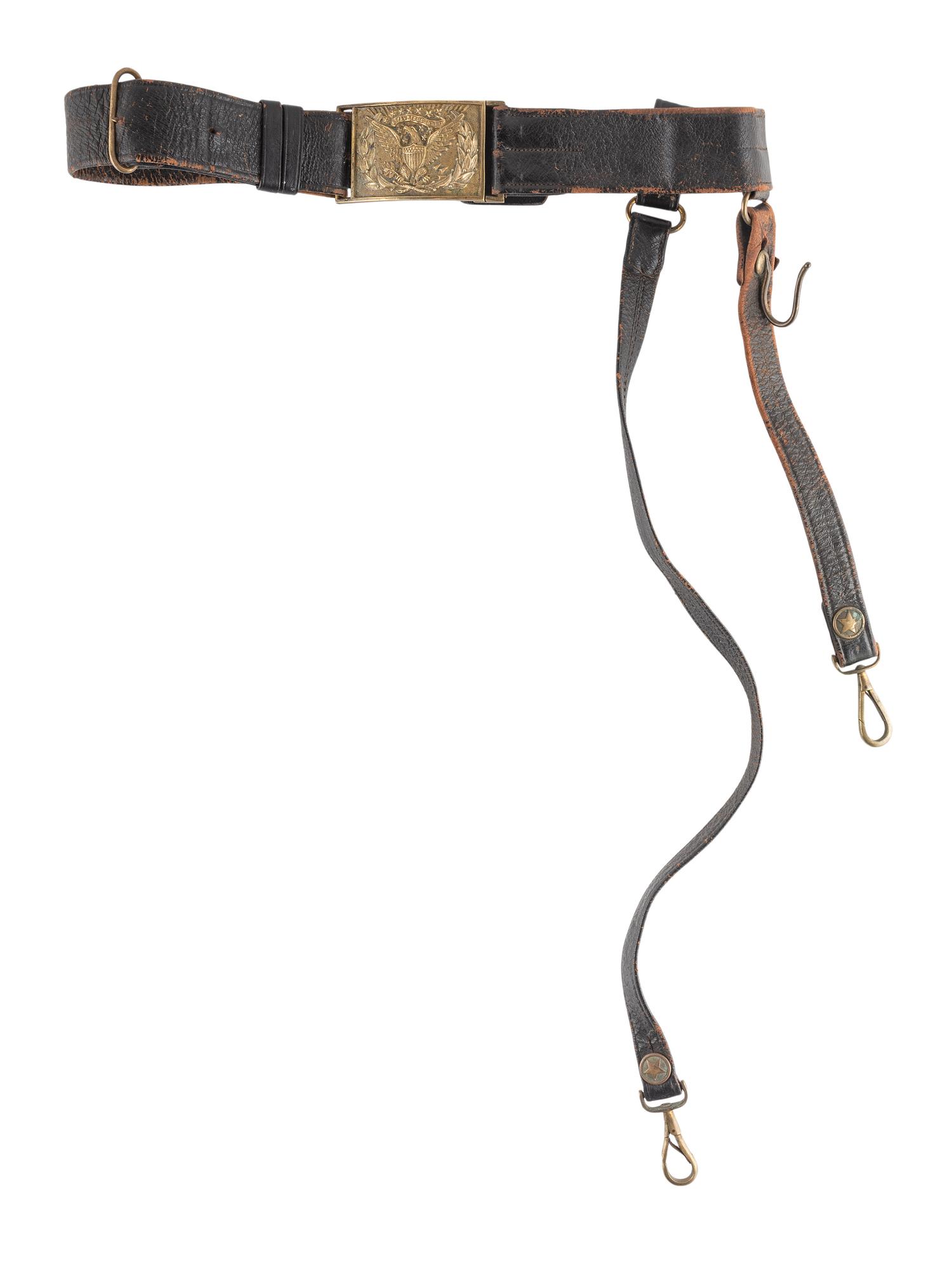[CIVIL WAR]. Officer's sword belt equipped with Model 1851 belt plate.