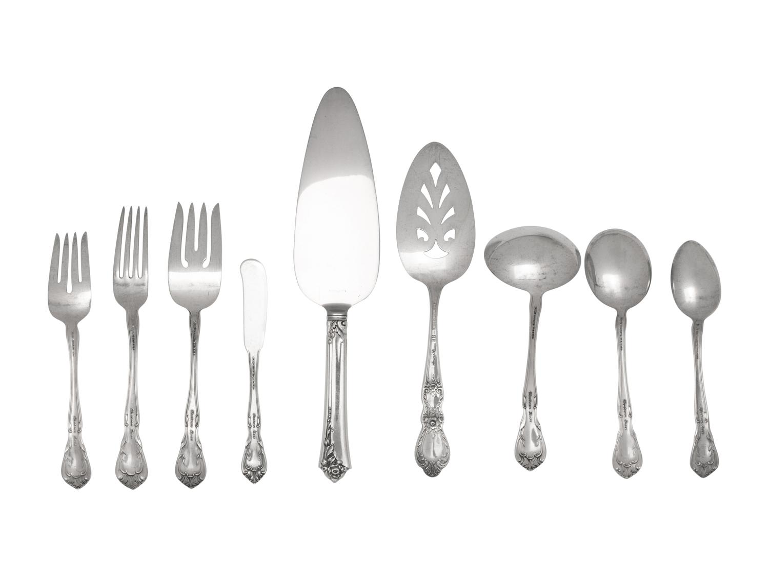 An American Silver Flatware Service