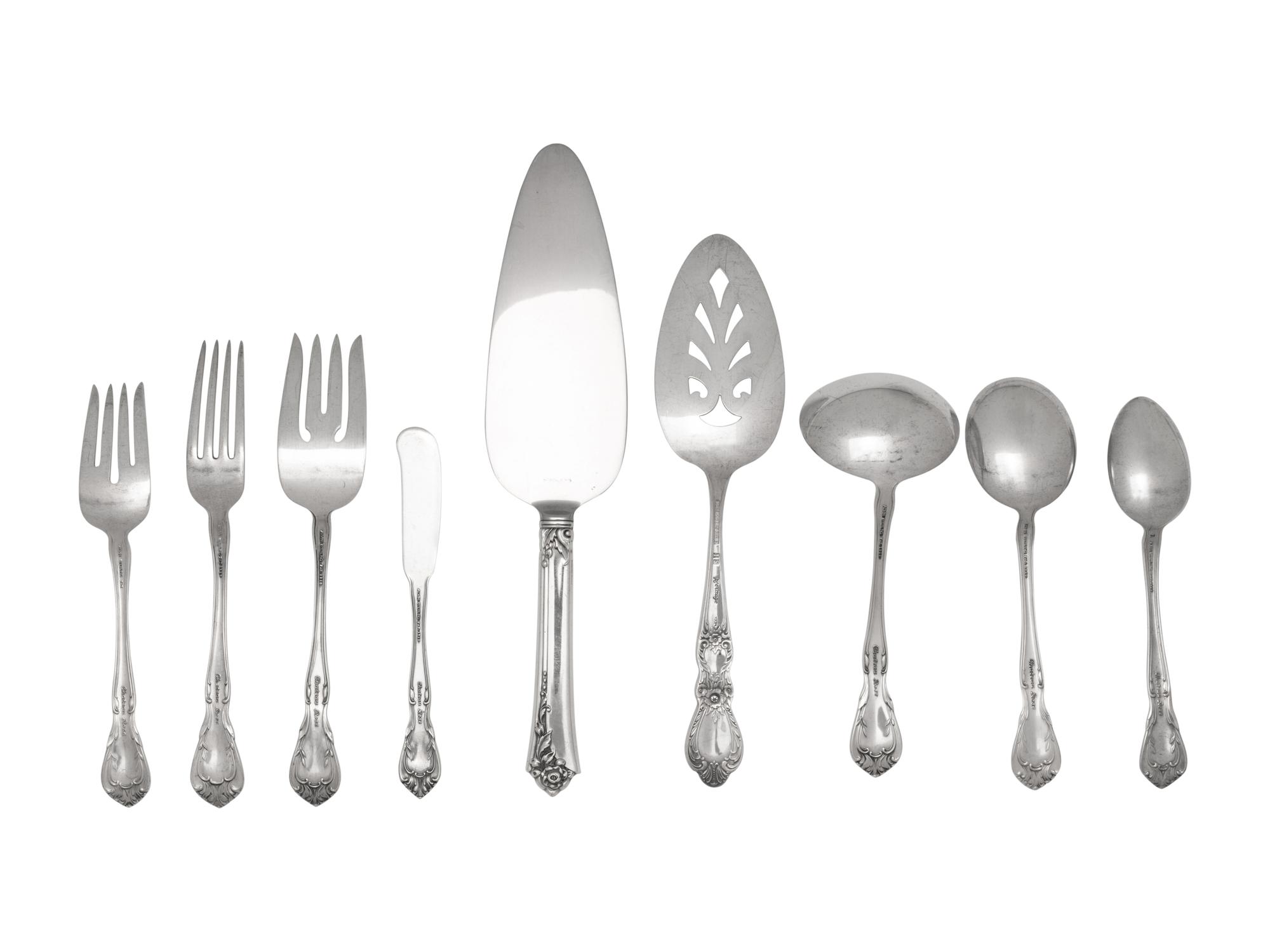 An American Silver Flatware Service