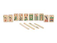 A Chinese Hardwood and Bone Mah Jong Set