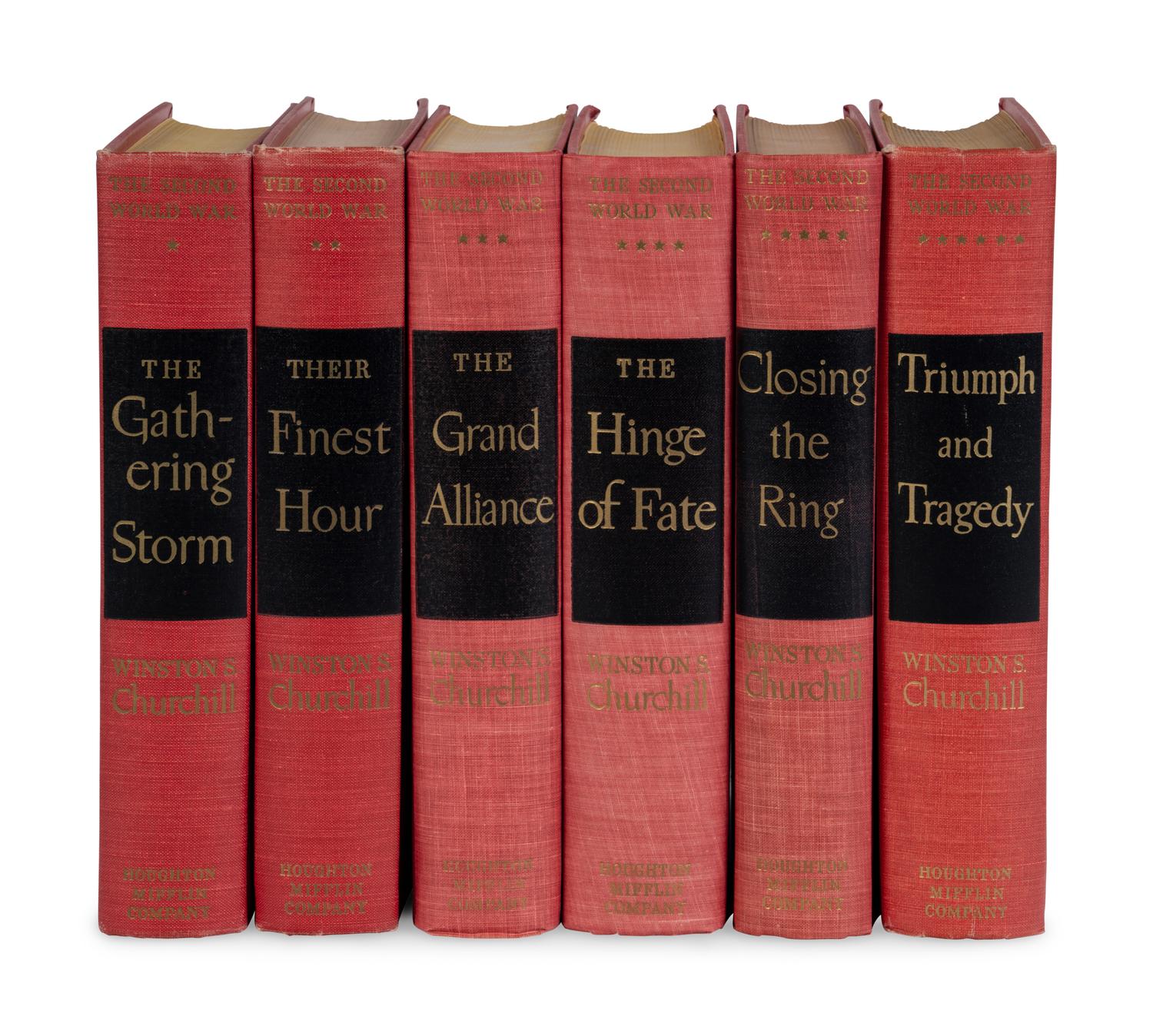 CHURCHILL, Winston Leonard Spencer, Sir (1874-1965). The Second World War. Boston: Houghton Mifflin Company, 1948-1954.
