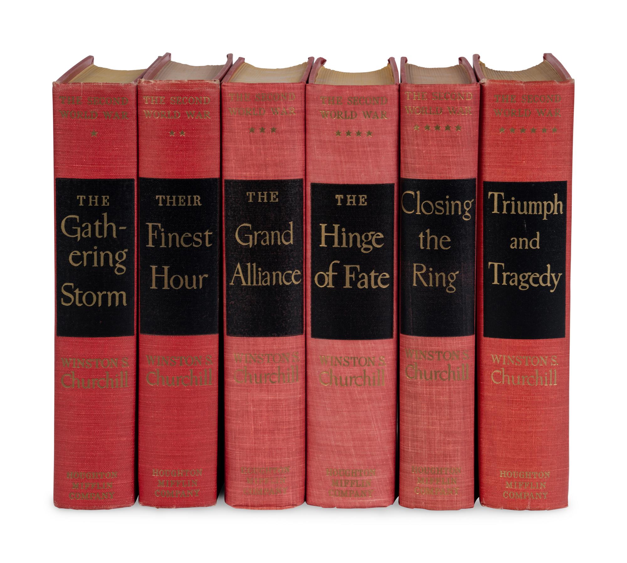 CHURCHILL, Winston Leonard Spencer, Sir (1874-1965). The Second World War. Boston: Houghton Mifflin Company, 1948-1954.