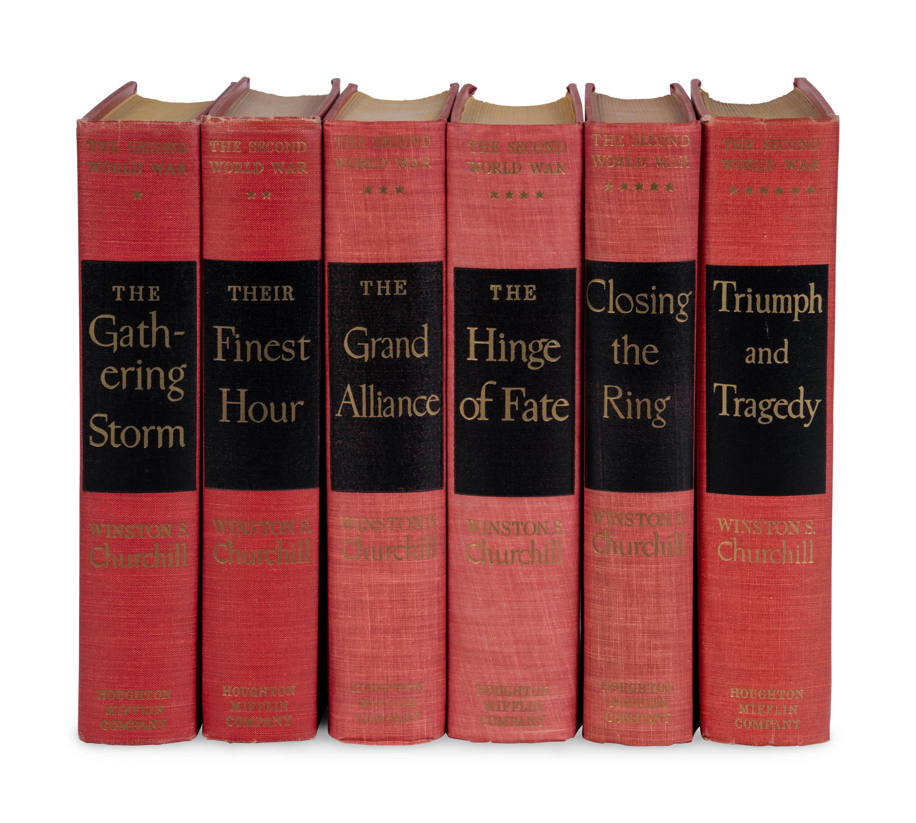 CHURCHILL, Winston Leonard Spencer, Sir (1874-1965). The Second World War. Boston: Houghton Mifflin Company, 1948-1954.