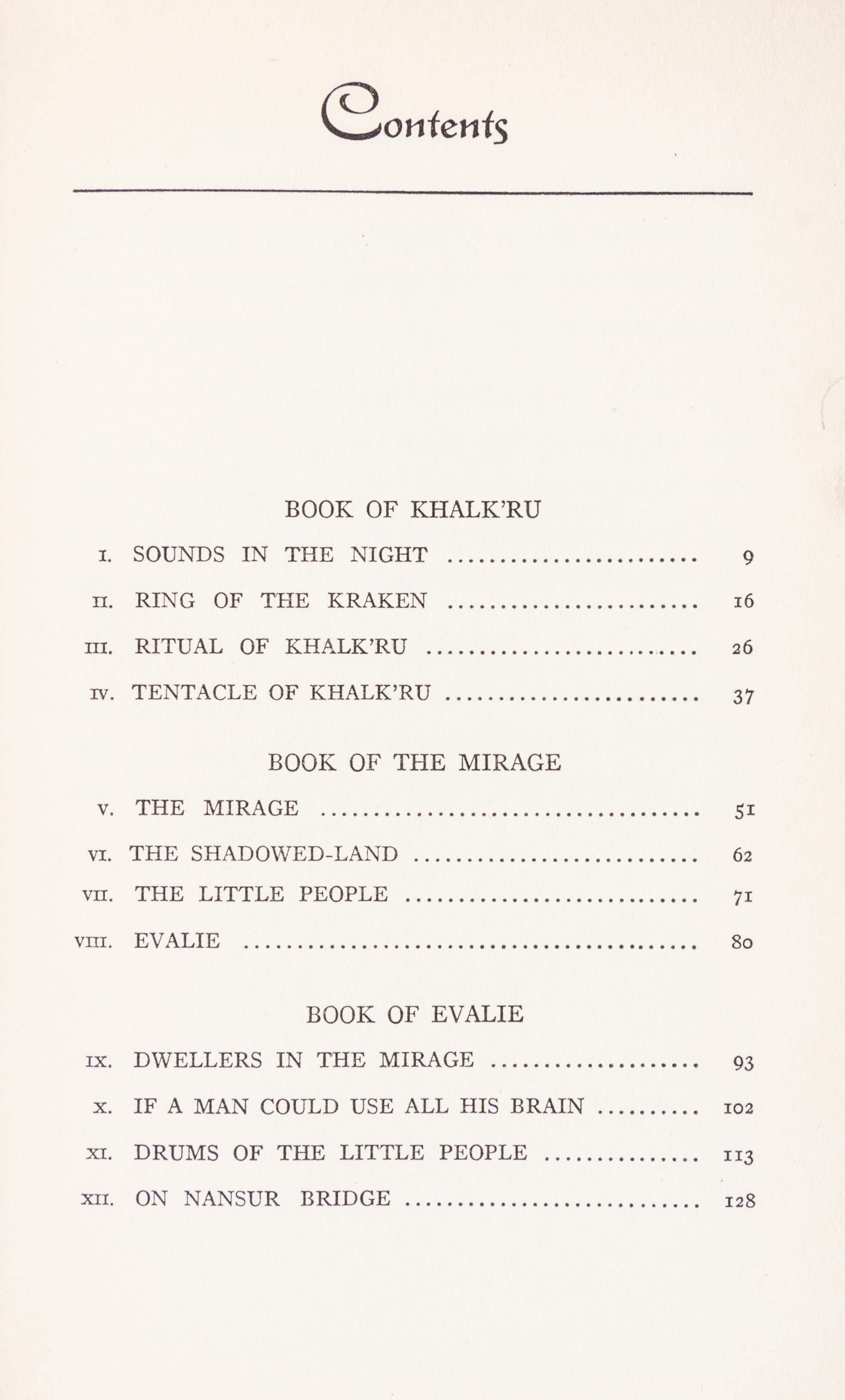 MERRITT, A. Dwellers in the Mirage. New York, 1932.