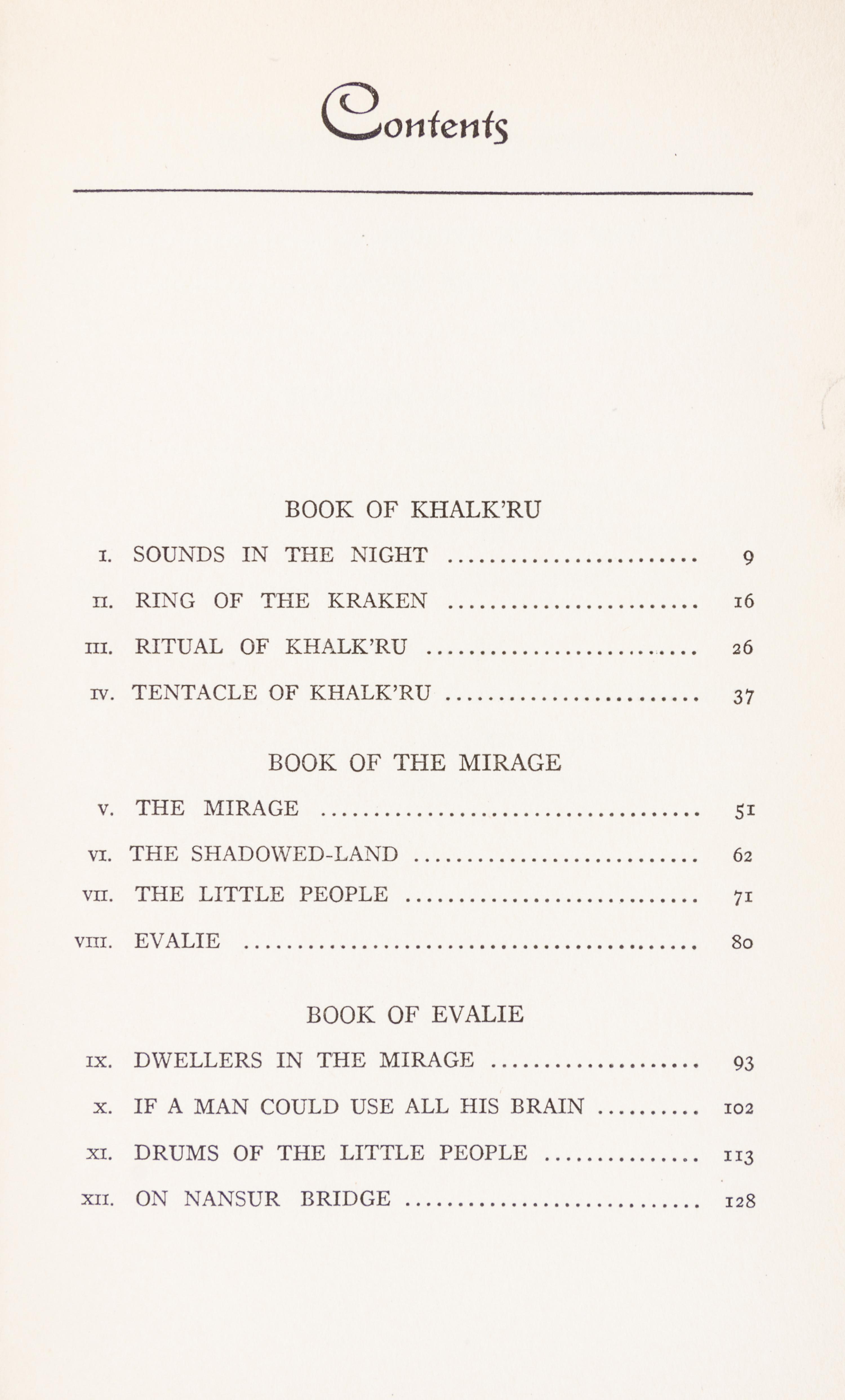 MERRITT, A. Dwellers in the Mirage. New York, 1932.