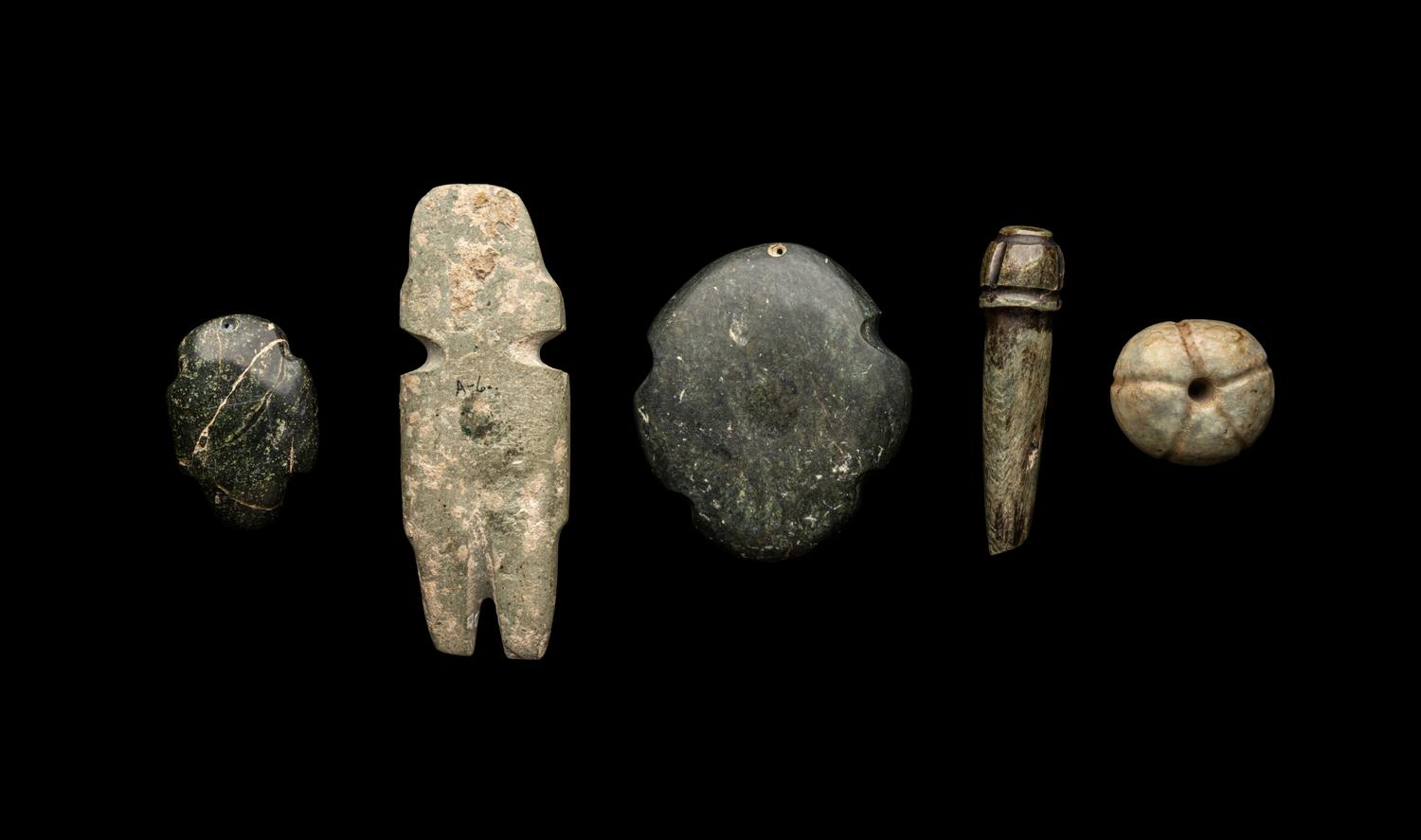Five Mezcala Stone Objects and One Bronze Axe