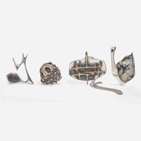 Donald Wright (American, 1930-2012) Group of Four Pendants, USA, circa 1960s