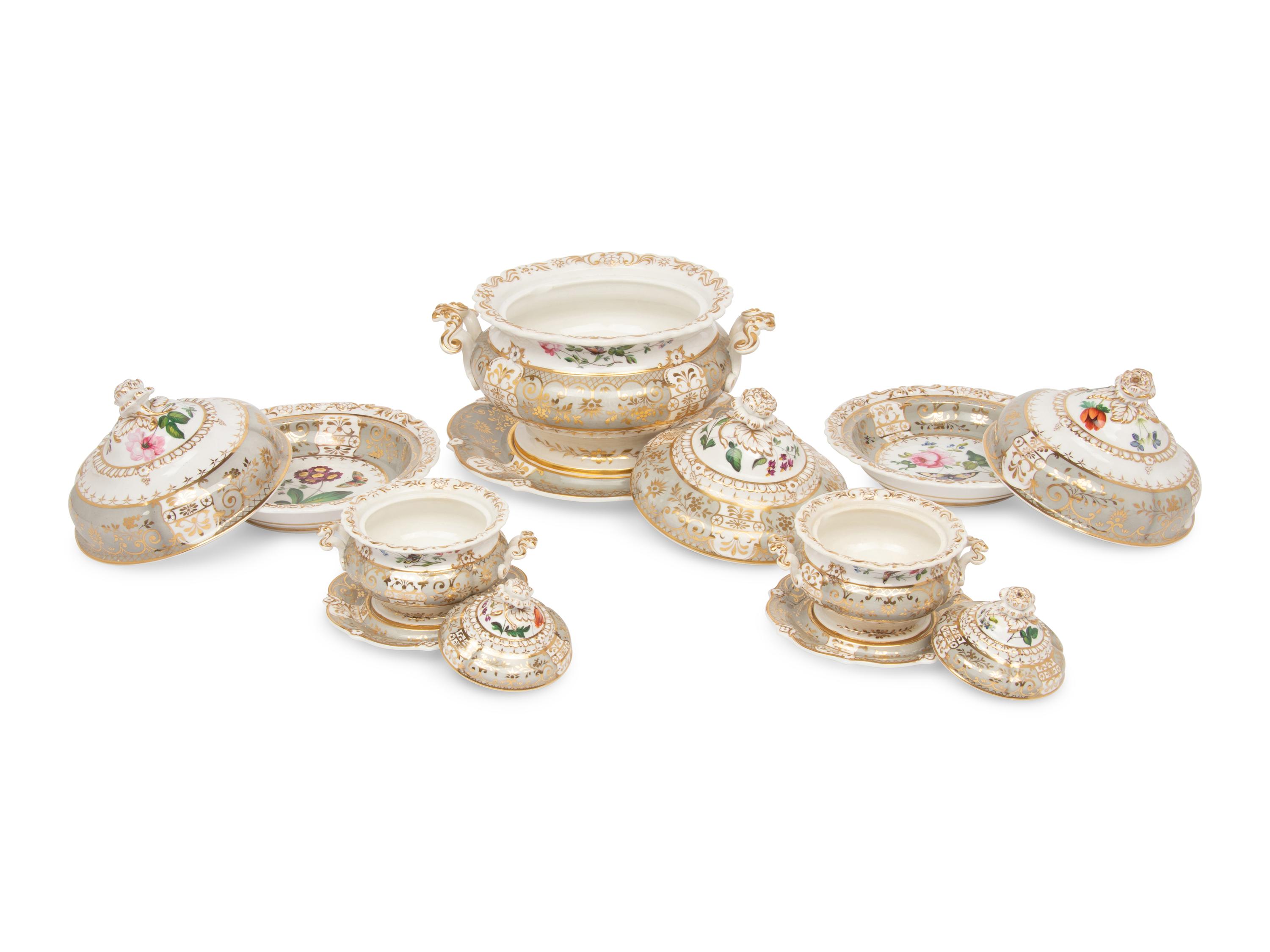 A Ridgway Porcelain Dinner Service