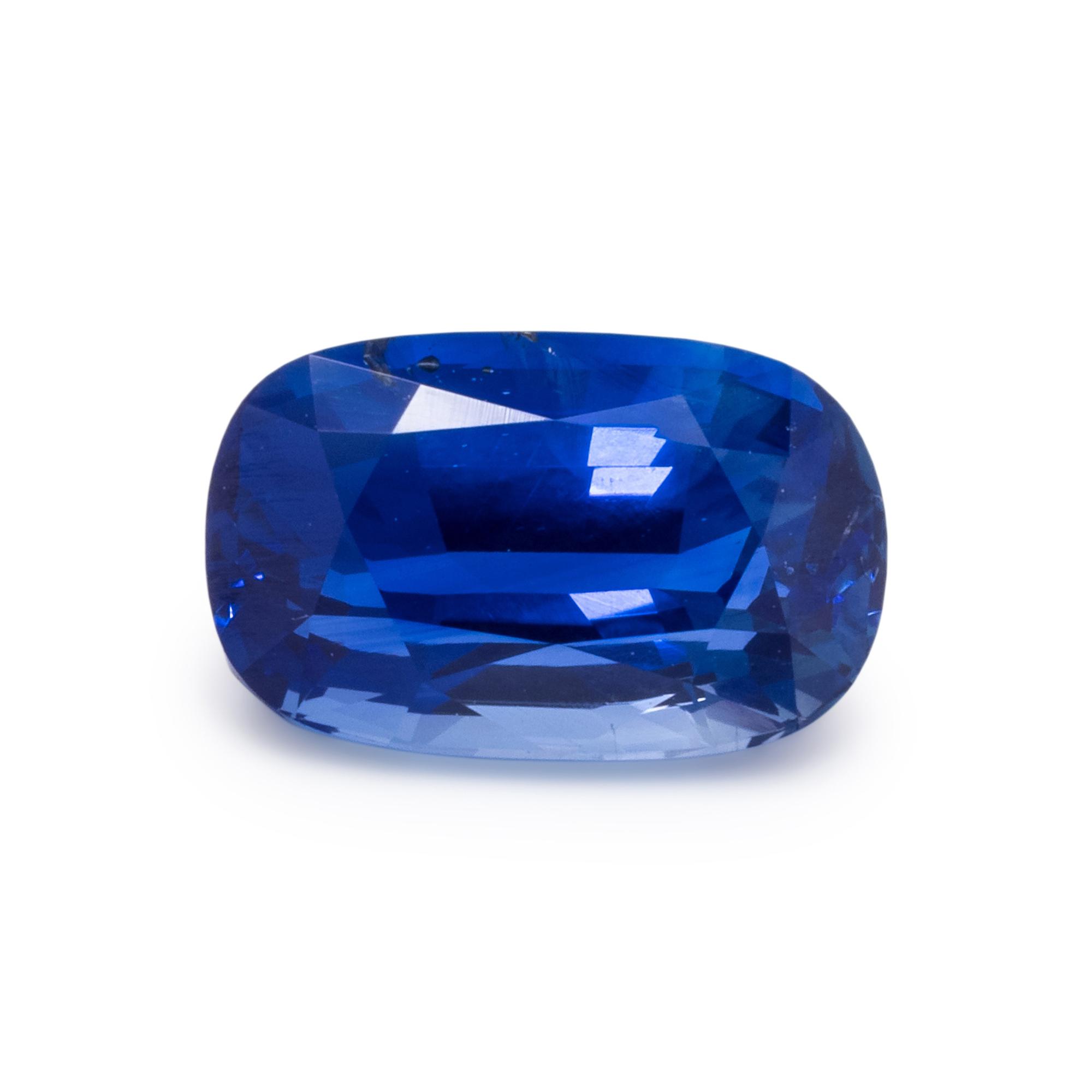 3.14 CARAT CUSHION MIXED CUT KASHMIR SAPPHIRE