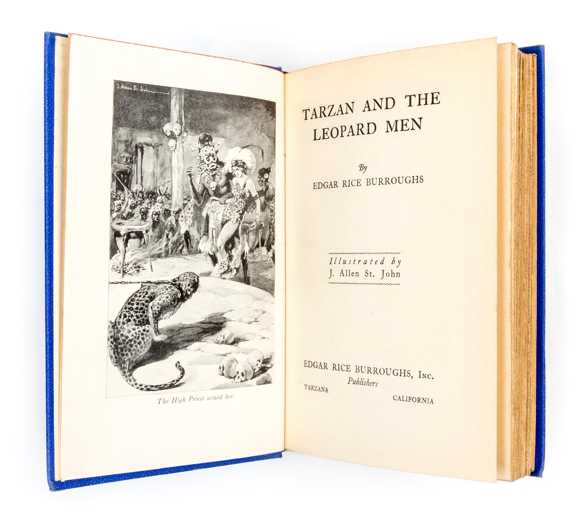 BURROUGHS, EDGAR RICE. Tarzan and the Leopard Men. Tarzana, CA, 1935. First edition.