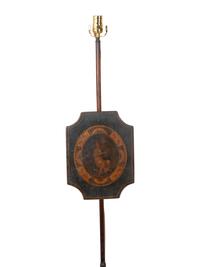 A Pair of English Painted Pole Screens — 19TH CENTURY