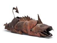 A Painted Tin Dragon Stove Flue