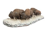 5 Buffalo In Snow