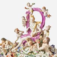 A large Meissen porcelain figural group The Triumph of Amphitrite, post 1815
