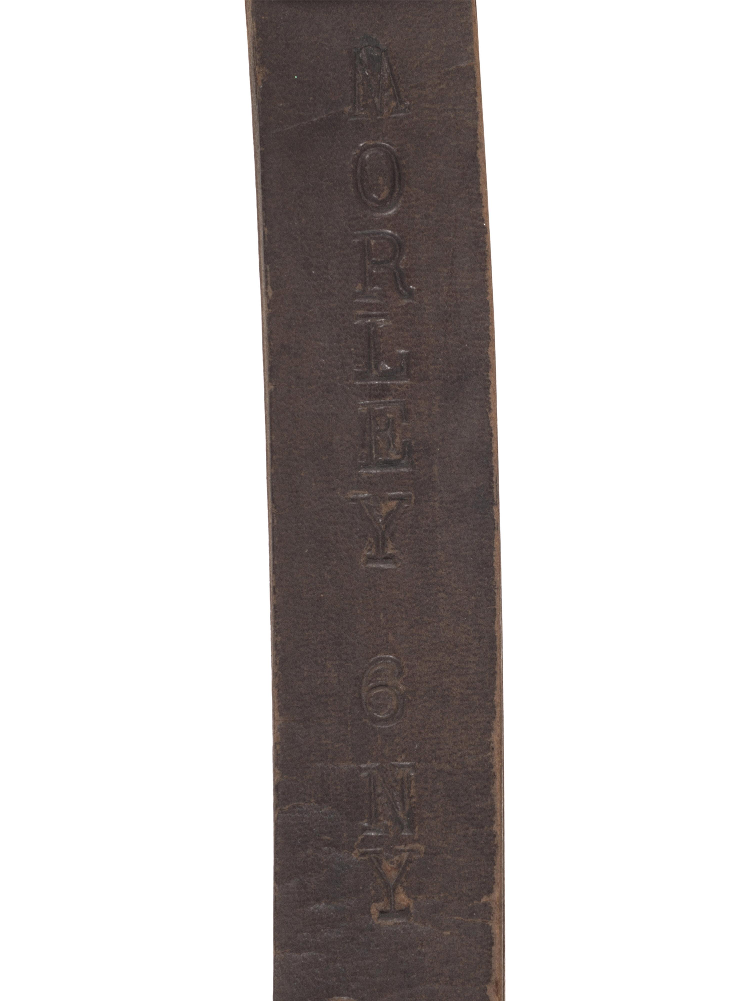 [CIVIL WAR]. Leather sword knot identified to John O. Morley, Company C, 6th New York Cavalry, DOW at Middletown Heights following Antietam.