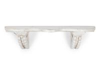 A Victorian Carved and White-Painted Pine Wall Shelf
