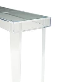 An Acrylic and Glass Top Console Table