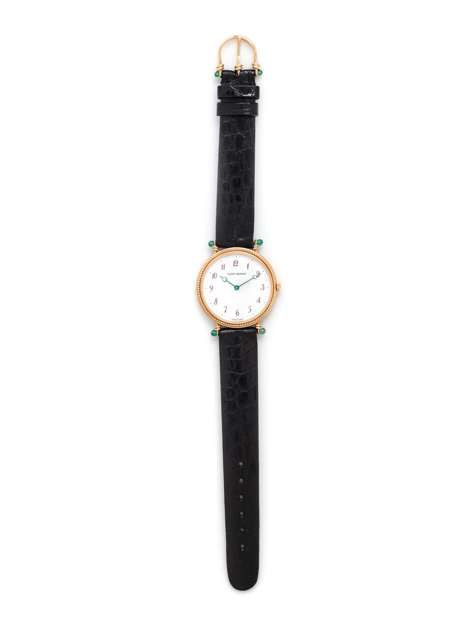 MICHAEL GRAVES FOR CLETO MUNARI, 18K YELLOW GOLD WATCH