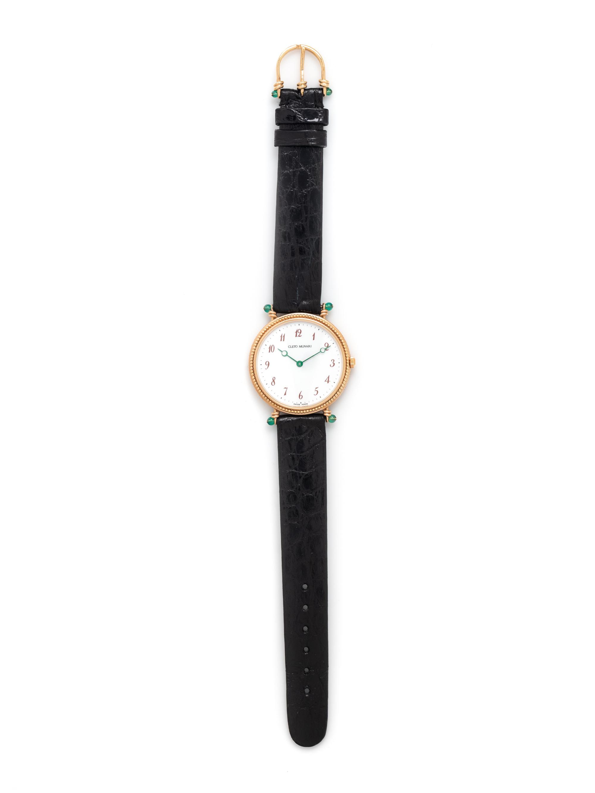 MICHAEL GRAVES FOR CLETO MUNARI, 18K YELLOW GOLD WATCH